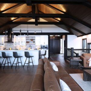 Open concept living space created by Kelowna & Big White Custom home builder designer