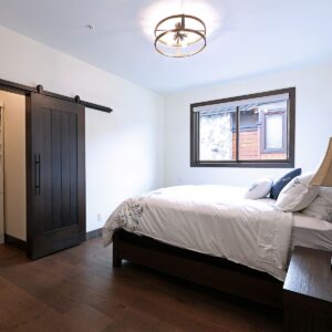 Custom built wood barn doors created by Kelowna contractor & Big White Custom home design builder designer