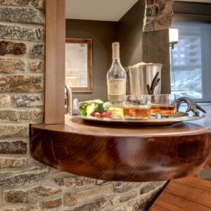 Stone bar created by Kelowna & Big White BC Custom home design builder designer