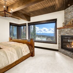 Master bedroom renovation in ski chalet done by Kelowna & Big White Custom home design builder