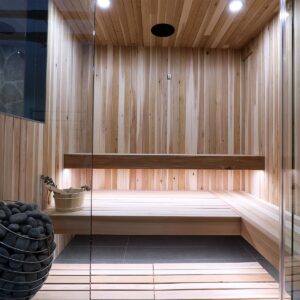 Custom cedar sauna designer & built by Kelowna & Big White BC custom home builder
