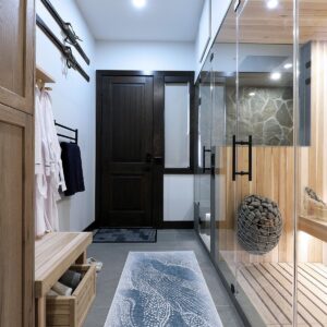 Cedar sauna design built by Big White BC custom home builder