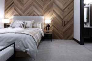 Luxury bedroom design created by Big White, BC custom home builder & Kelowna custom home builder designer