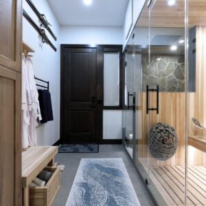 Custom cedar sauna design by Big White, BC custom home builder & Kelowna custom home builder designer