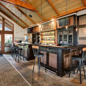 Custom bar at golf course in Kelowna, BC designed created by Kelowna commercial contractor & Kelowna custom builder