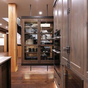 Custom kitchen cabinet design designed by Big White custom chalet builder & Kelowna custom home builder & home designer