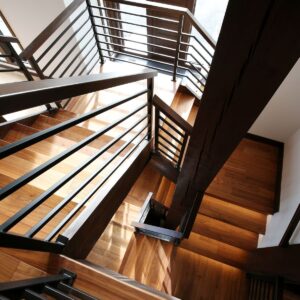 Custome stairs designed by Big White custom home builder & Kelowna custom home builder designer