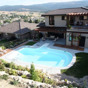 Wheelchair accessible pool designed & built by Kelowna custom home builder & Kelowna home designer located in Kelowna, BC