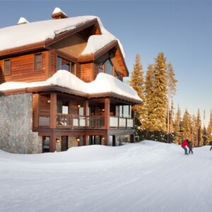 Custom chalet design build with amazing ski-in & ski-out access at Big White Ski Resort designed by luxury home builder & Kelowna construction company near me Weninger Construction & Design
